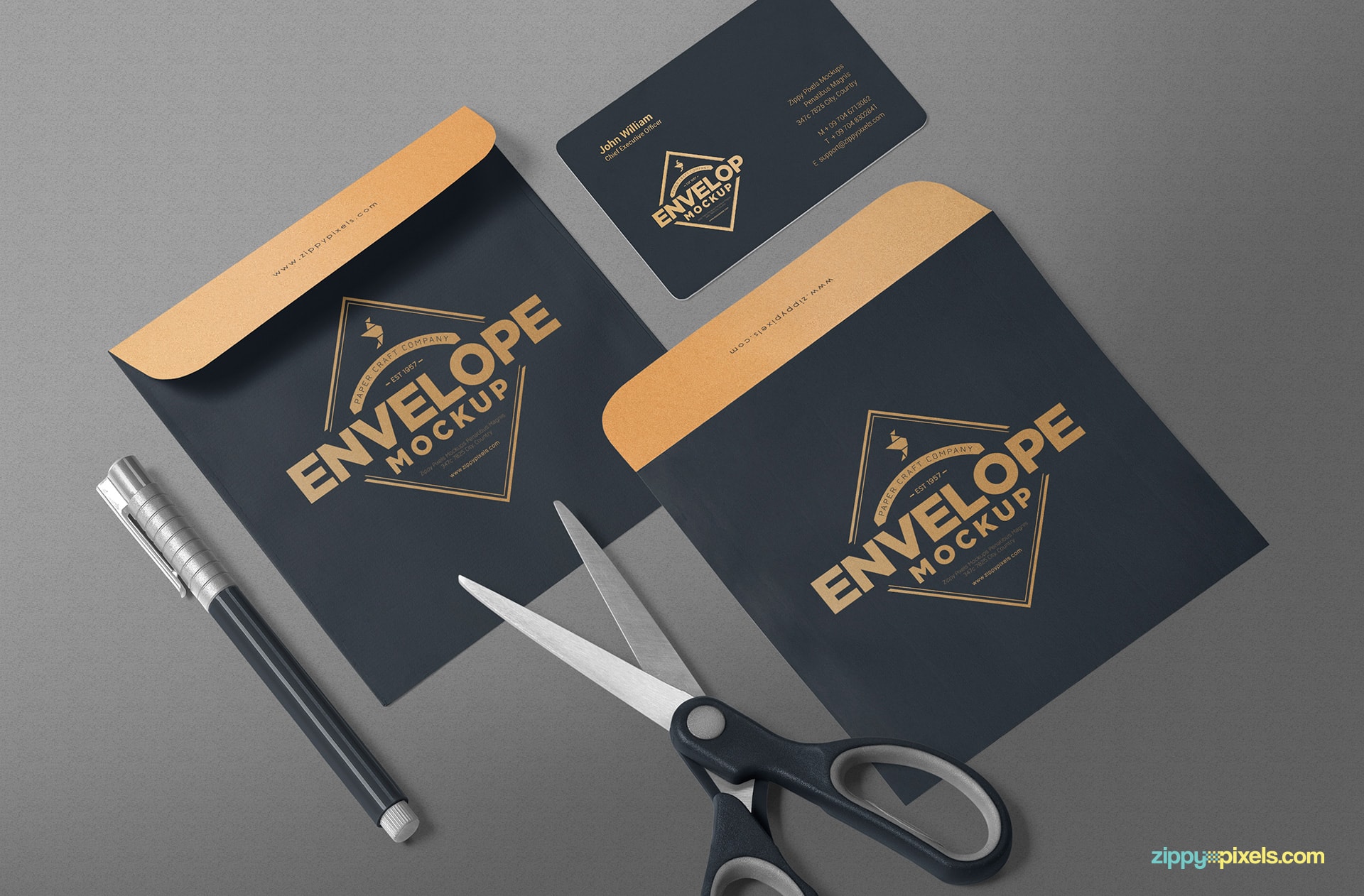 Download Envelope Mockup | Free PSD Download | ZippyPixels