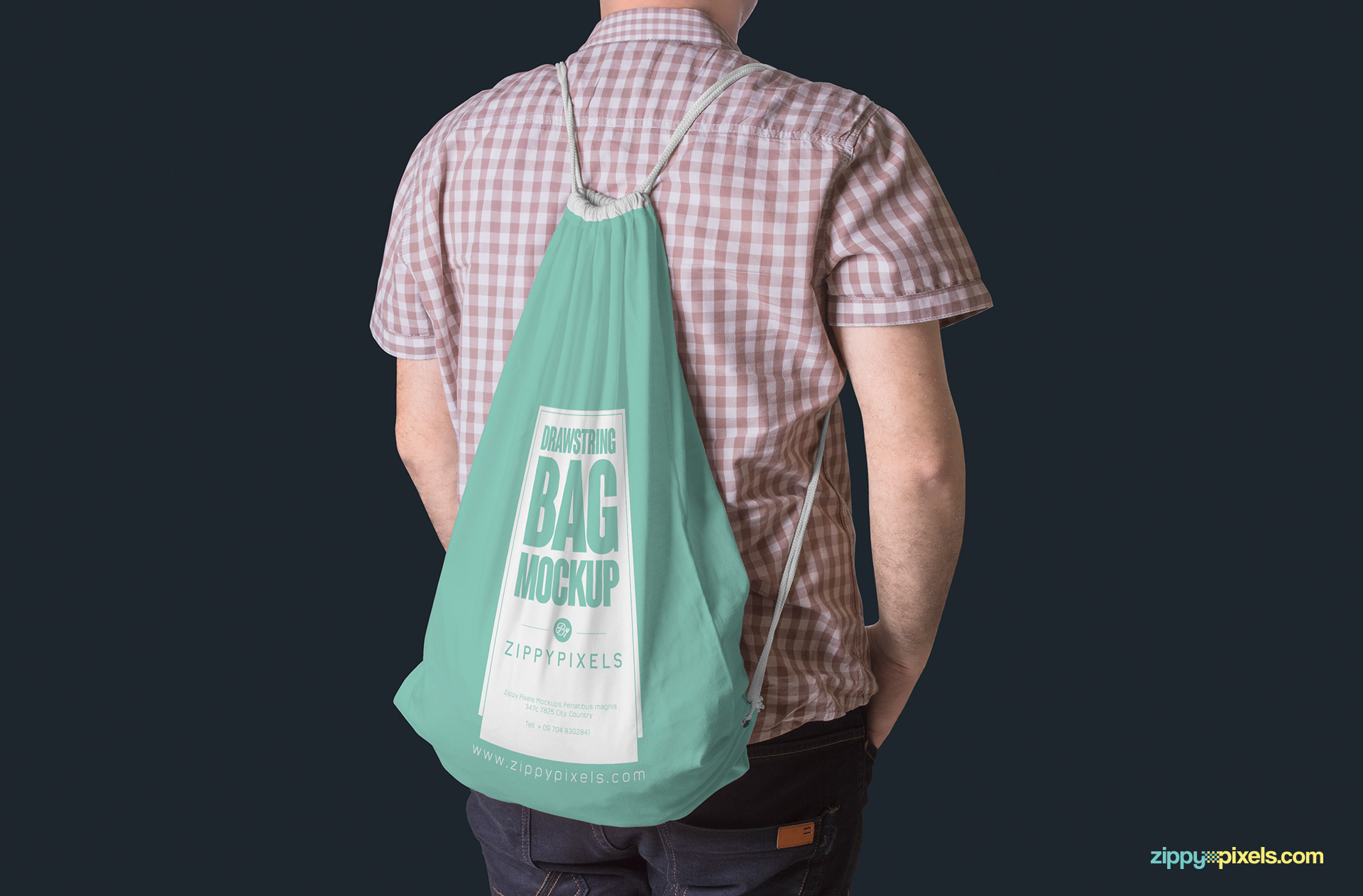 Download Backpack Mockup | Free Drawstring Mockup PSD Download | ZippyPixels