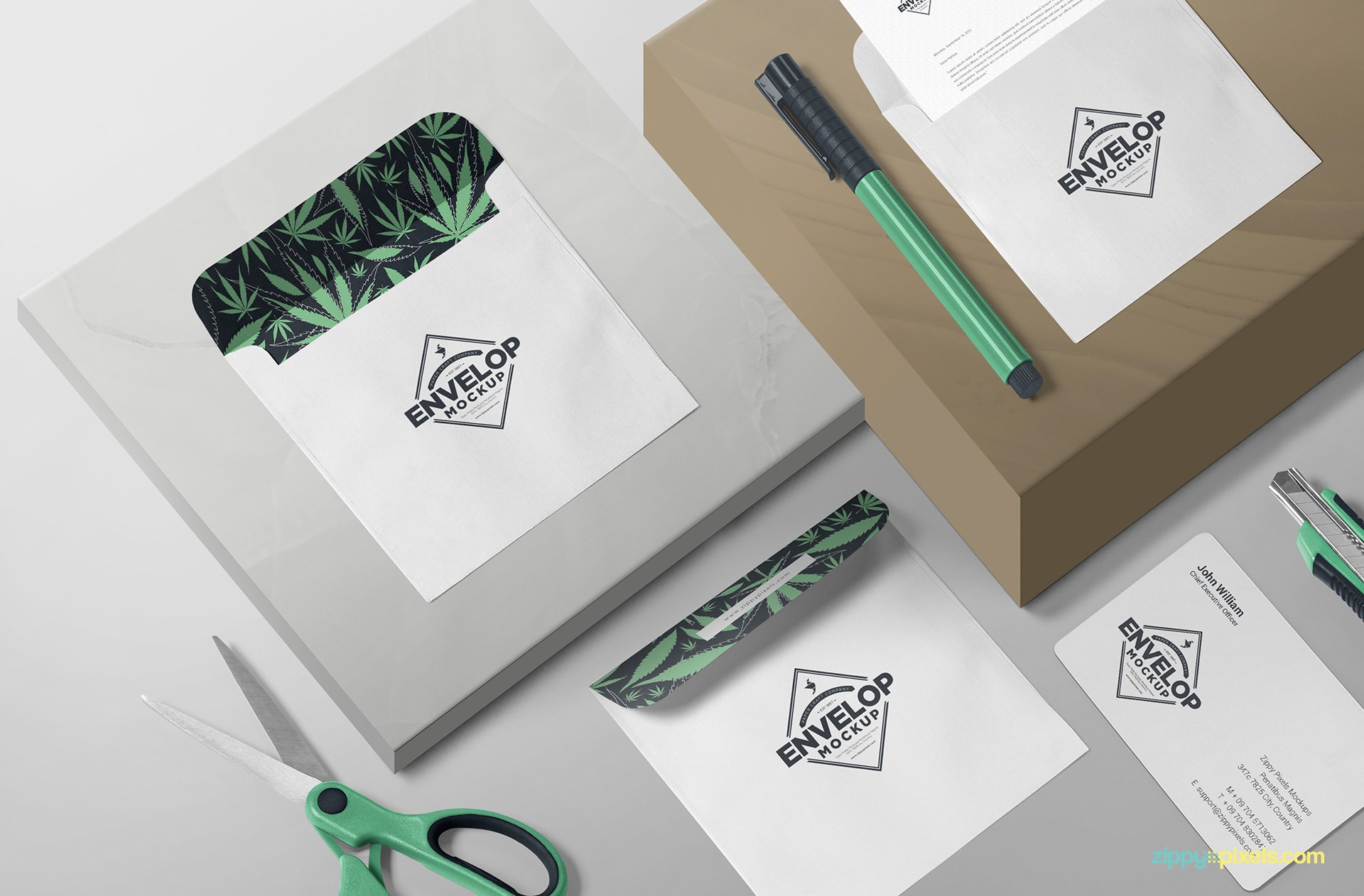 Download Envelope Mockup | Free PSD Download | ZippyPixels