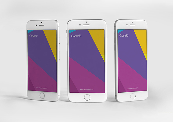 View of iPhone 6s mockups in realistic environments.