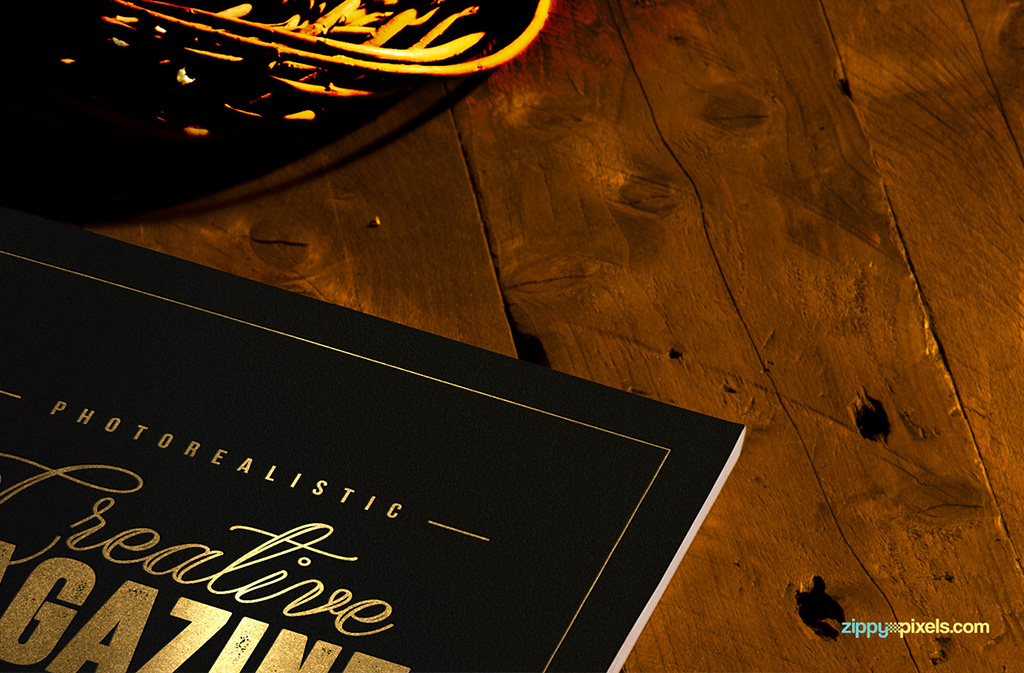 2 Free Magazine Mock-Ups With Stunning Gold Foil Effect (US Letter Size)