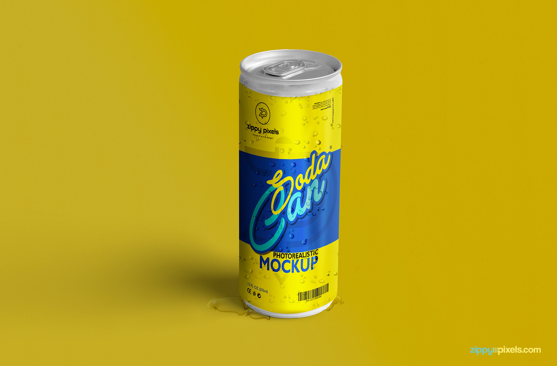 Download Can Mockup | Soda Can Mockup | Free PSD Downlaod | ZippyPixels