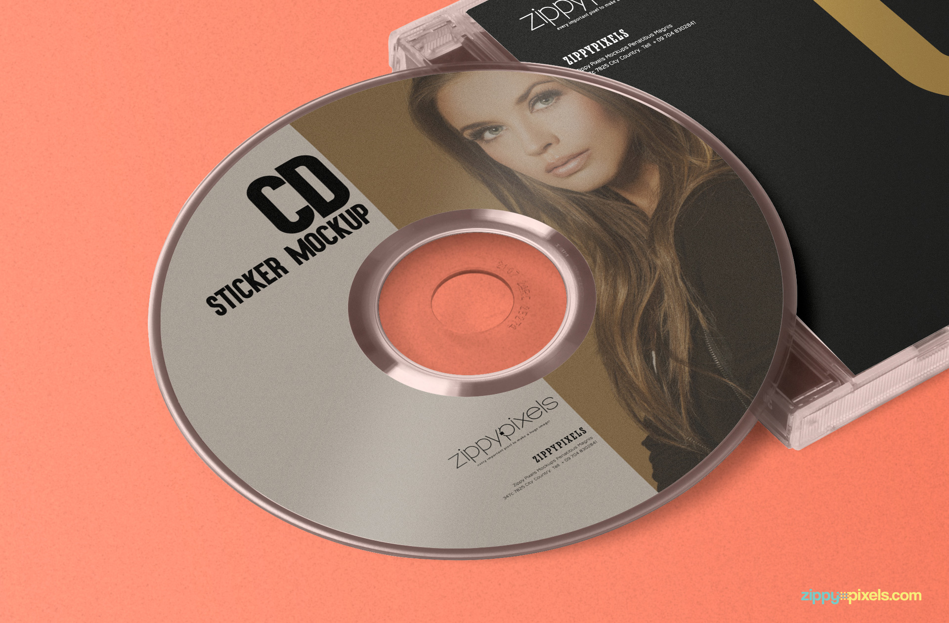 free and easy to use CD label mock-up