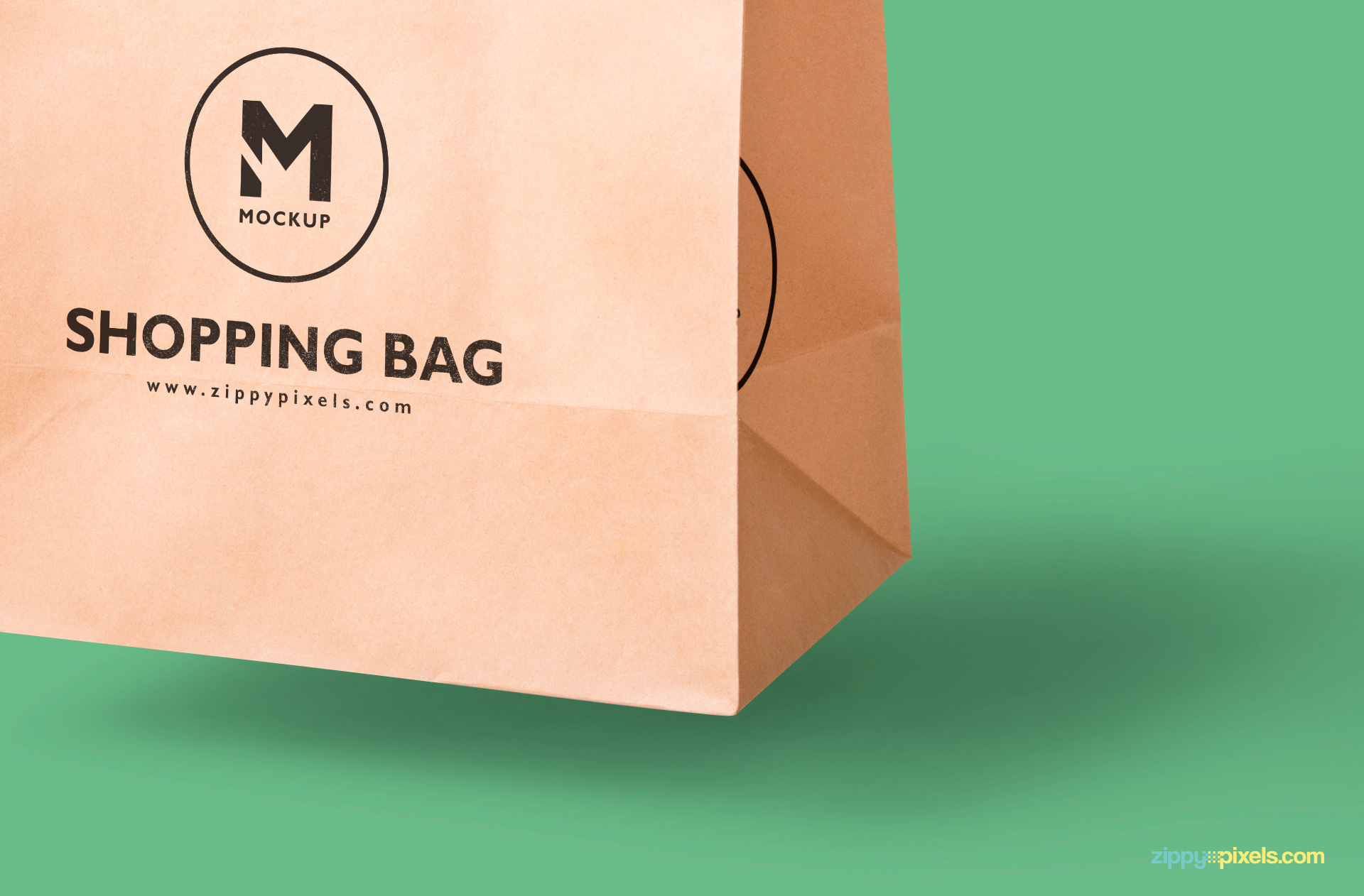 free shopping bag mock-up with editable background