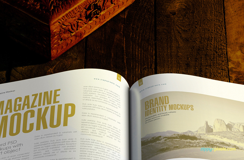 2 Free Magazine Mock-Ups With Stunning Gold Foil Effect (US Letter Size)