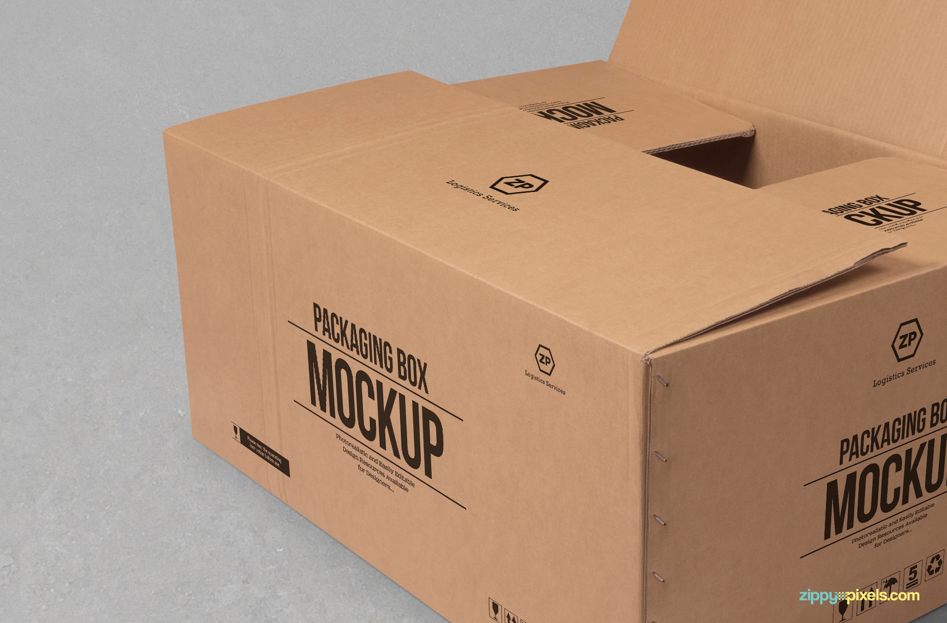 free rectangular packaging box mock-up psd