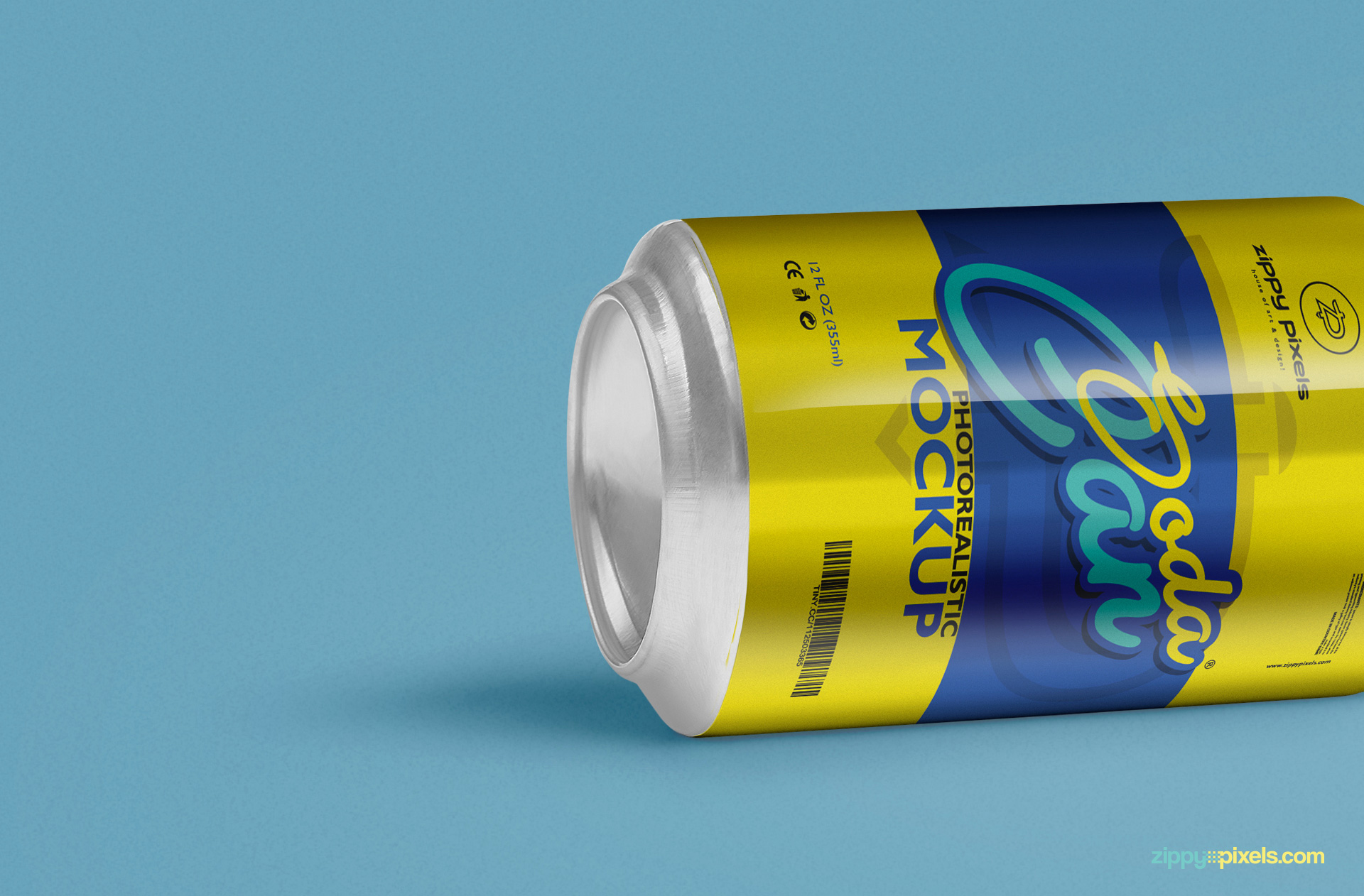 free soft drink can with customizable design