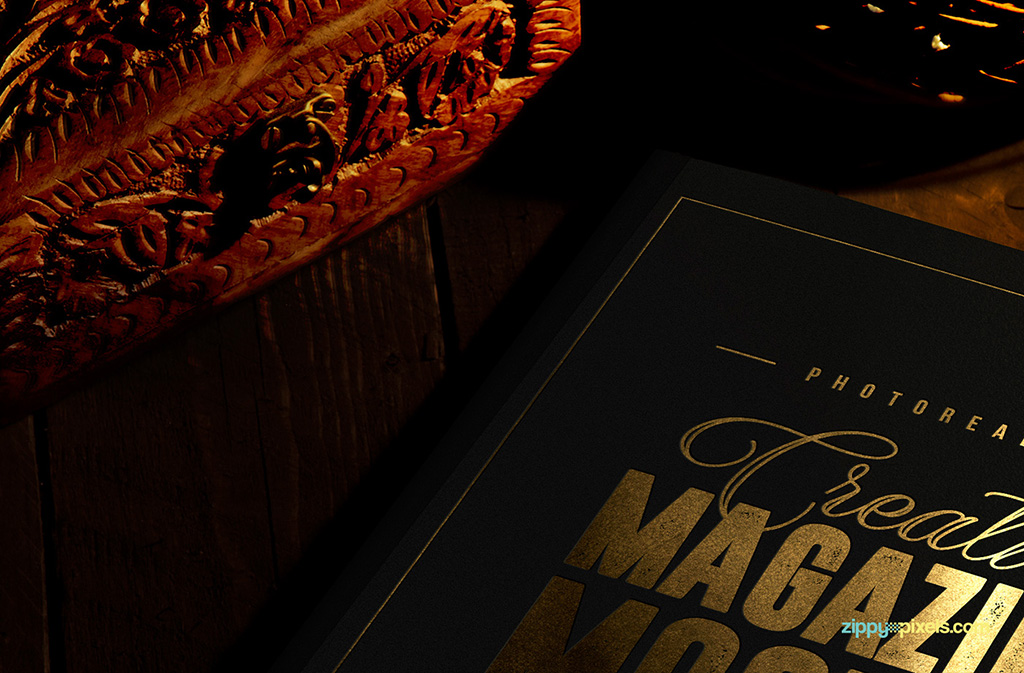 2 Free Magazine Mock-Ups With Stunning Gold Foil Effect (US Letter Size)