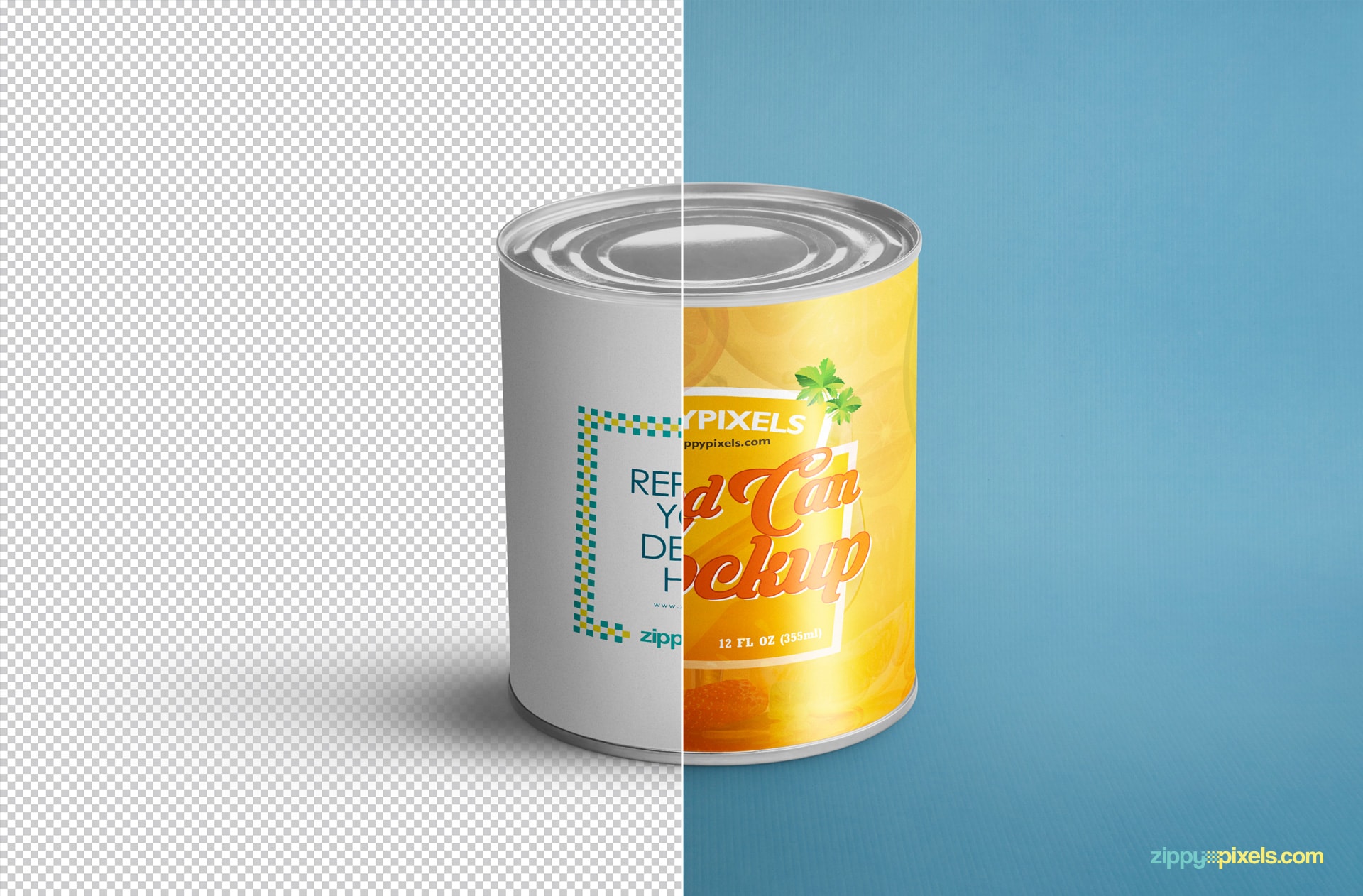 Free Food Can Mock-Up For Product Packaging Designs