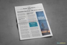 A4 newspaper mockup