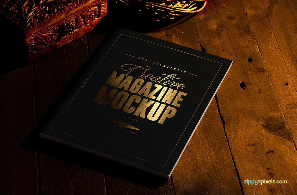 2 Free Magazine Mock-Ups With Stunning Gold Foil Effect (US Letter Size)