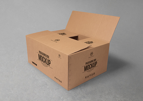 Free Cardboard Box Mockup For Packaging Designs