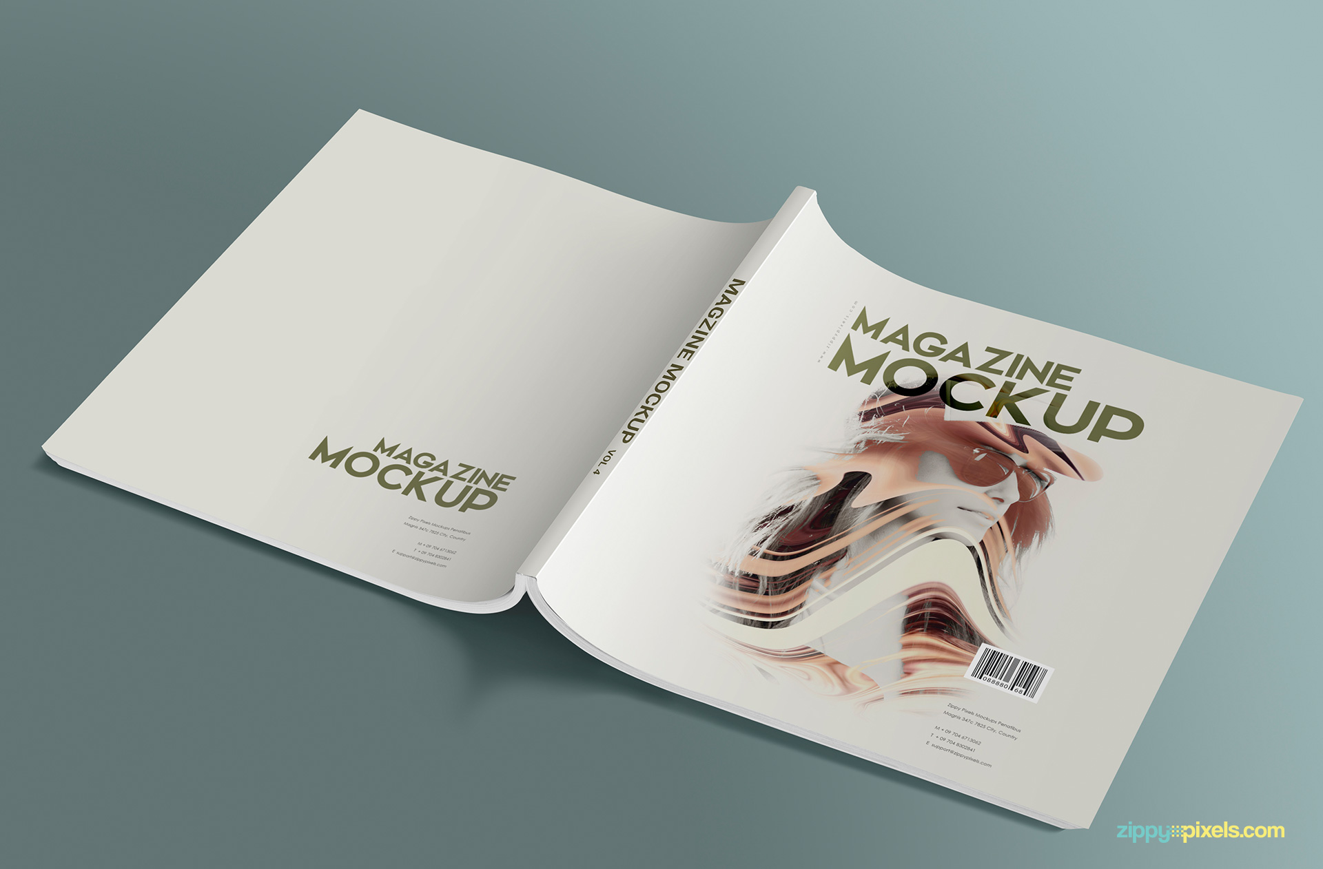 Magazine page mockup free information