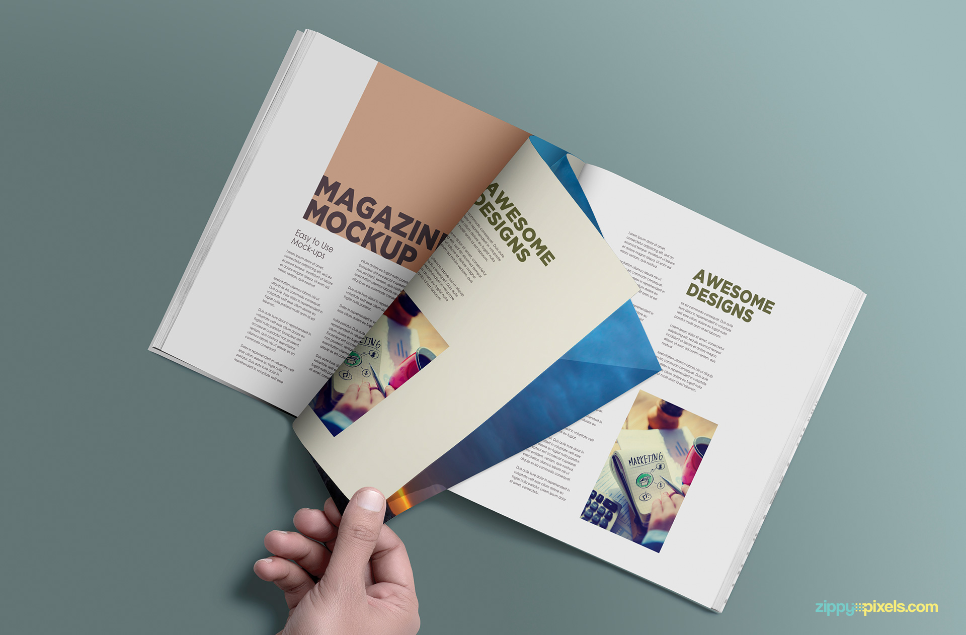 Free PSD Magazine Mockup | ZippyPixels