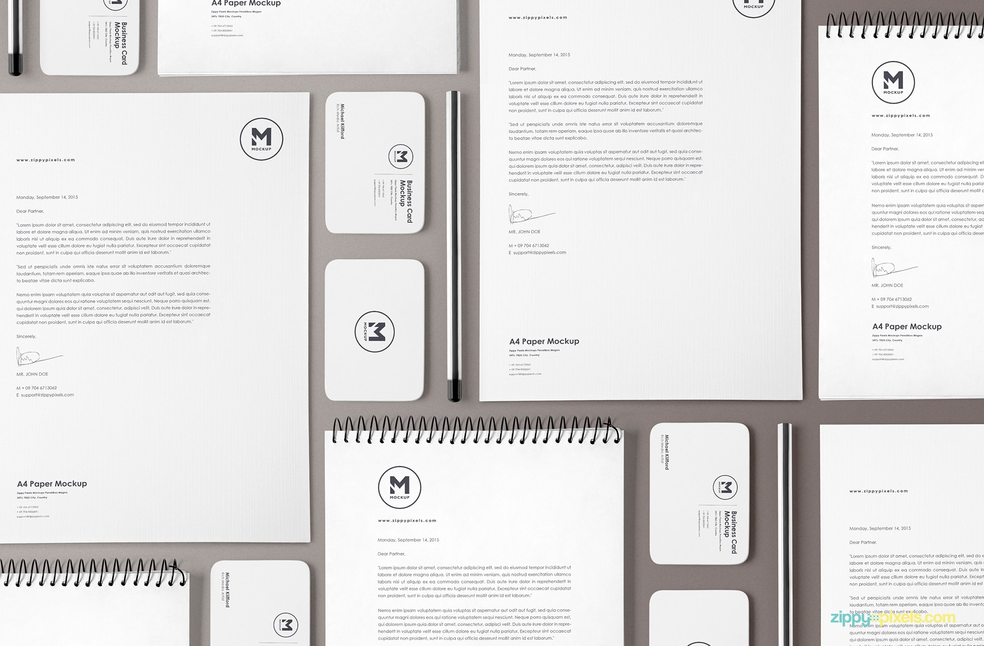 Download Stationery Mockup Set Free Psd Download Zippypixels PSD Mockup Templates