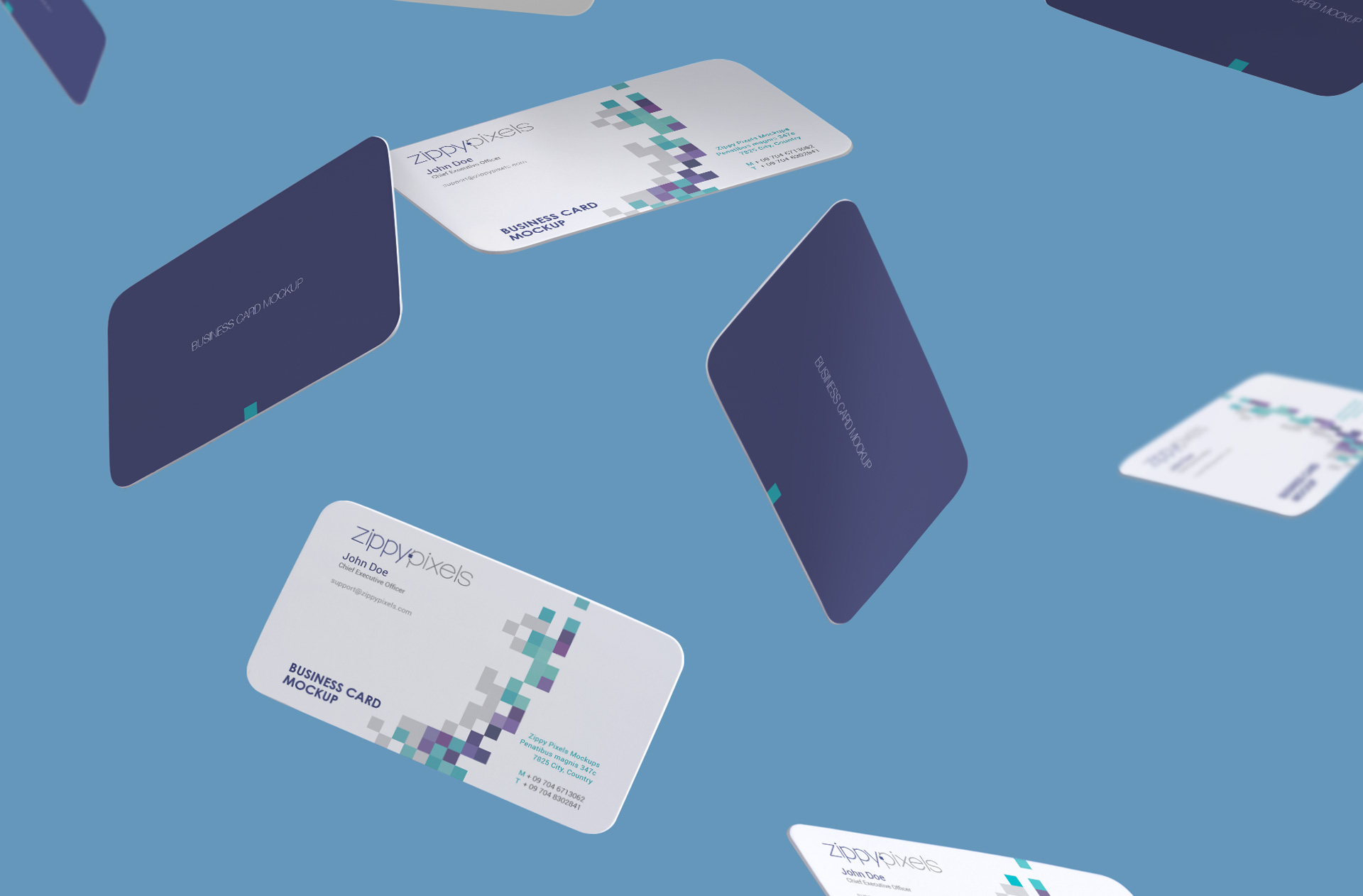 Download Free Gravity Business Card Mockup Zippypixels