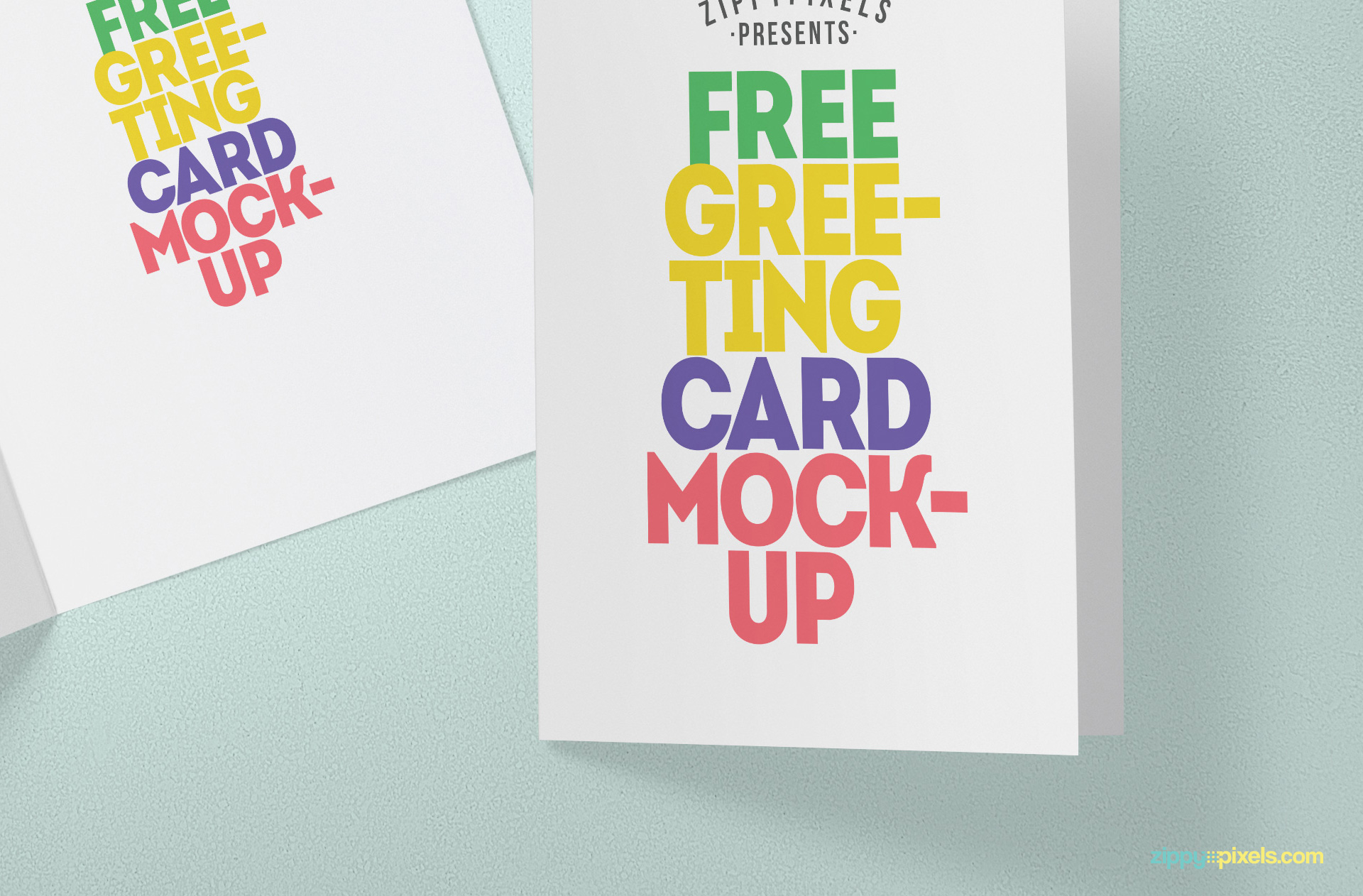 Download Free Greeting Card Mockup Zippypixels PSD Mockup Templates