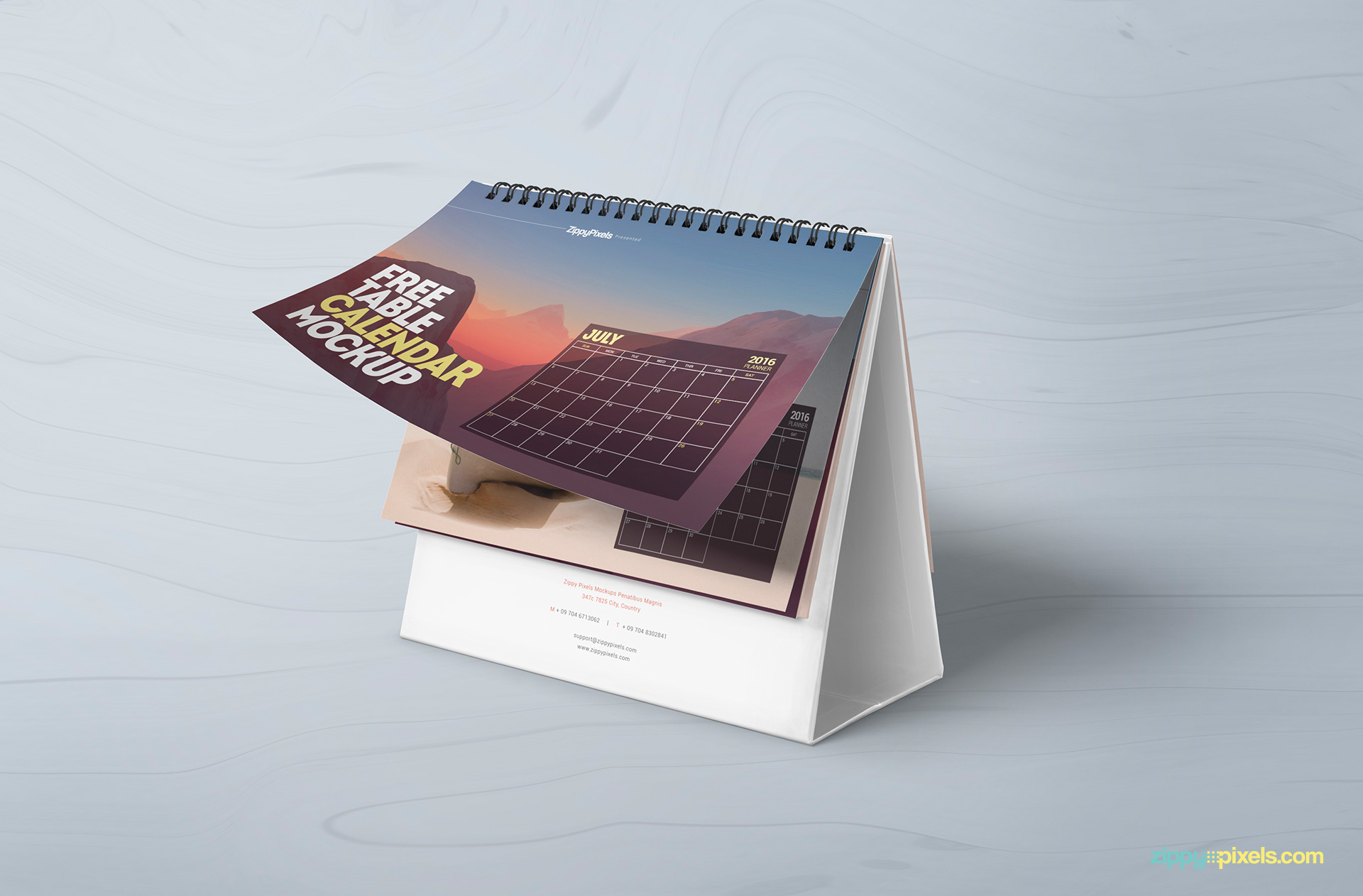 Free Mockup Calendar - Lanna Nerissa