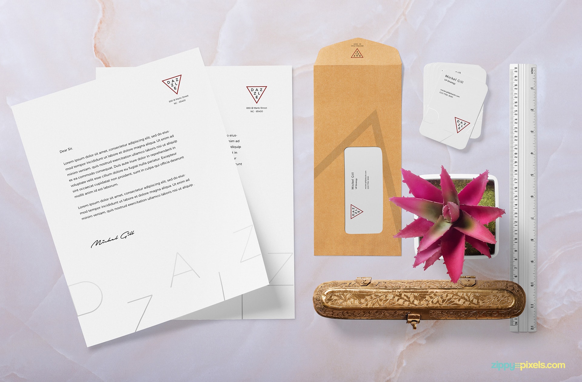 ultra realistic stationery mockup scene for free