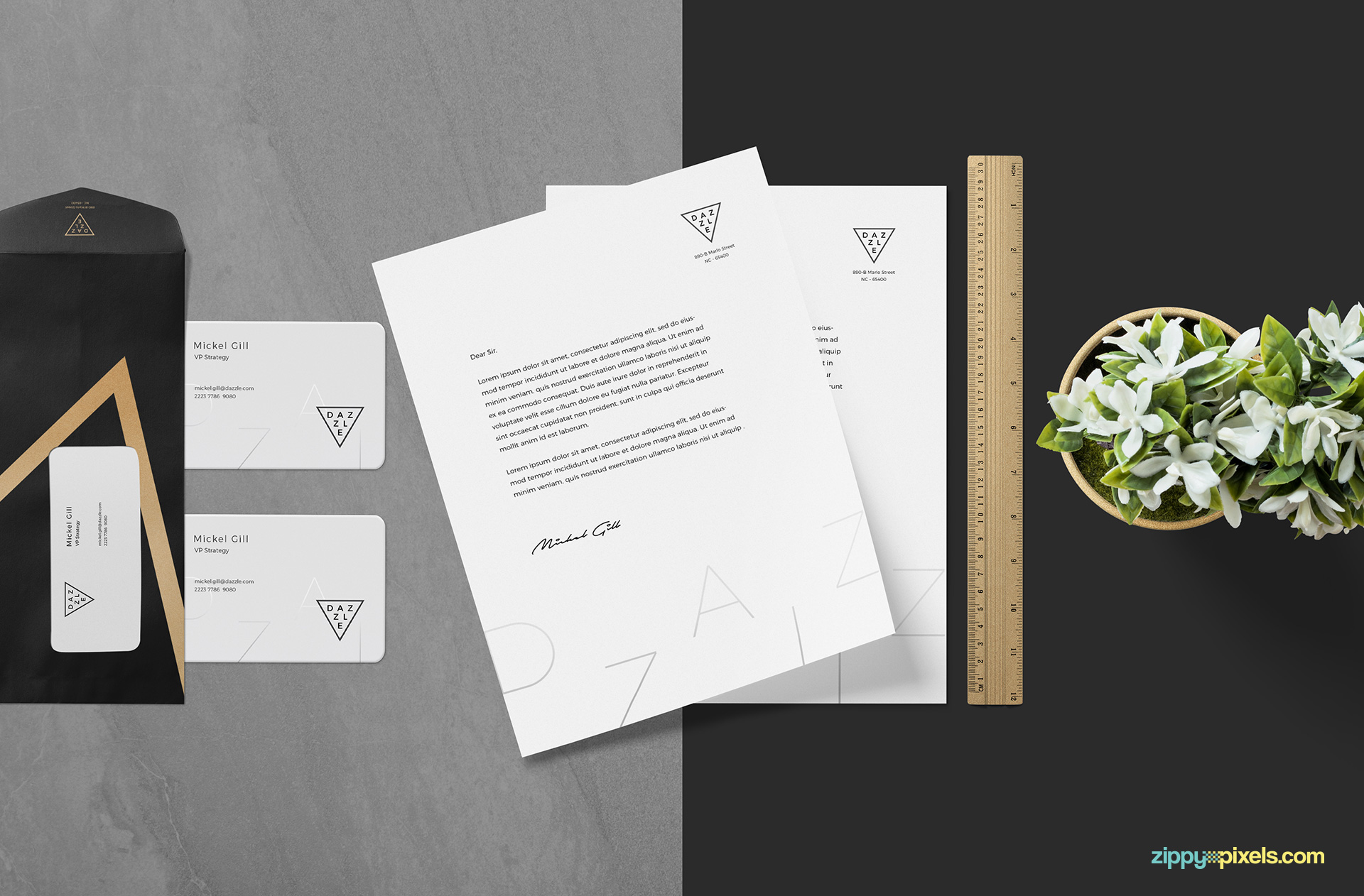 Download Free Stationery Mockup Scene | ZippyPixels