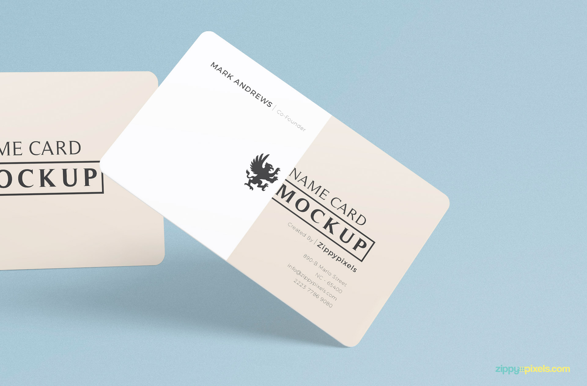 use smart object to insert design in this fully customizable free name card mockup