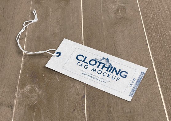 Customizable Free Clothing Tag Mockup PSD