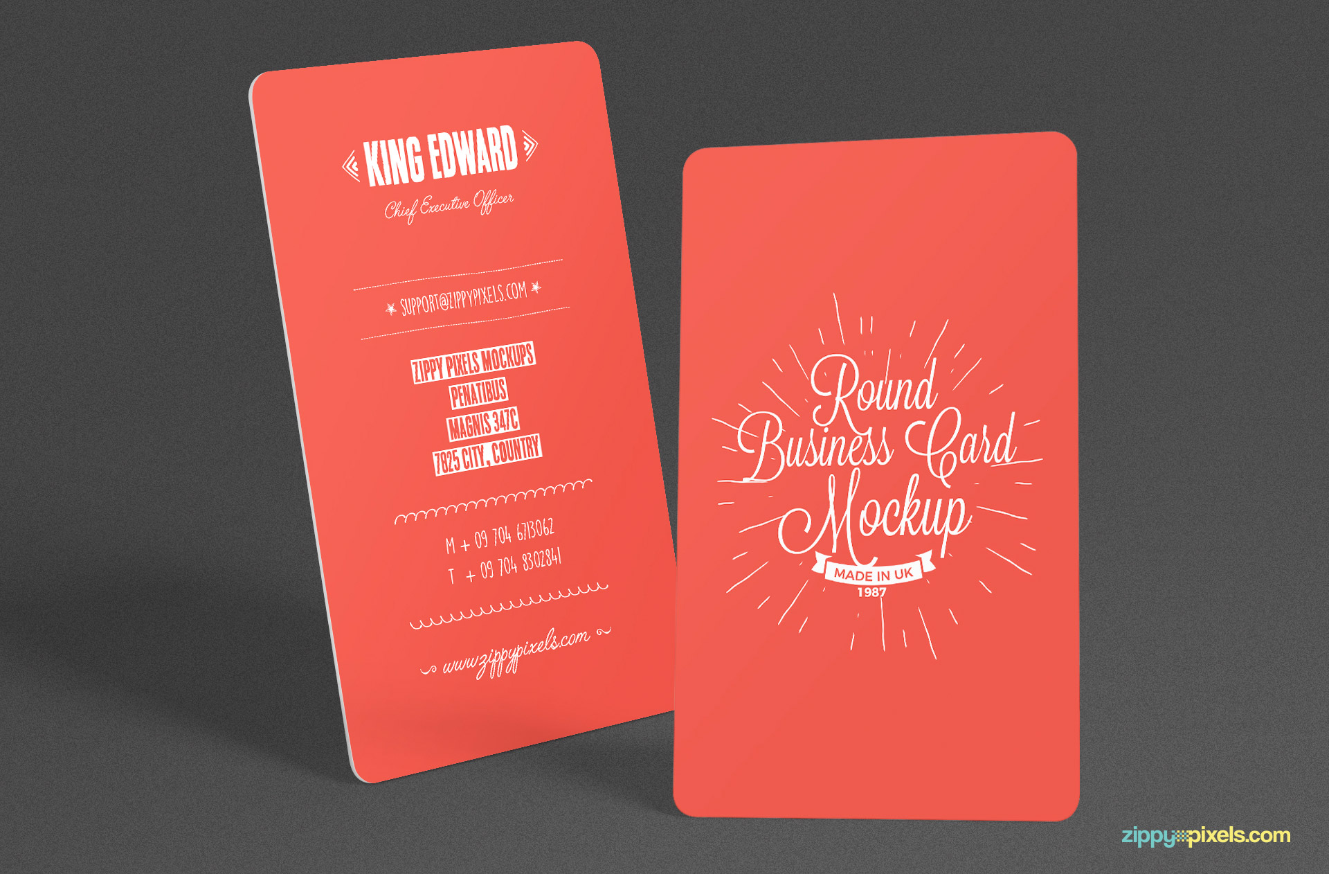 Download Free Stylish Round Business Card Mockup Psd Zippypixels