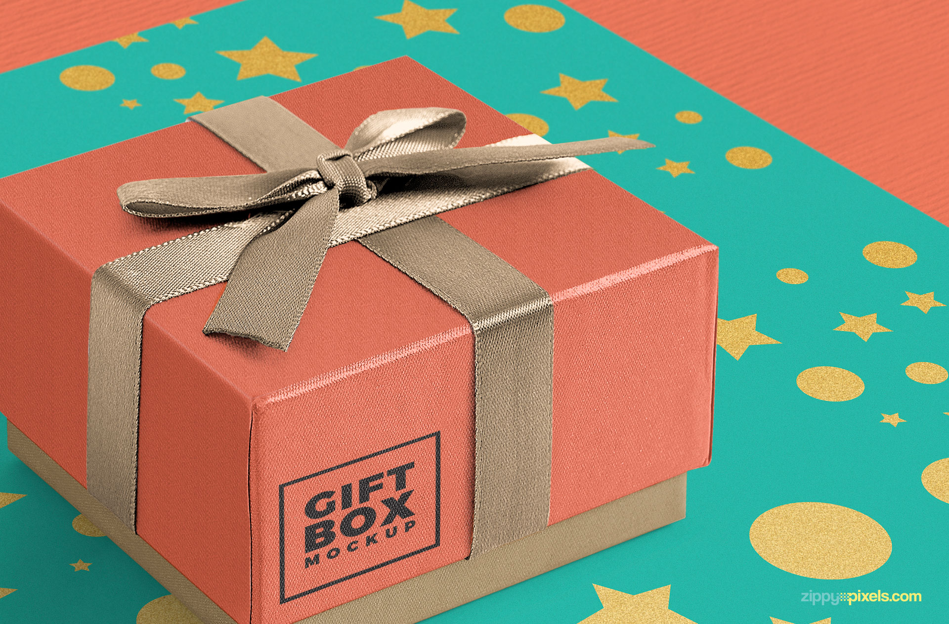 Download Gorgeous Free Gift Box Mockup PSD | ZippyPixels