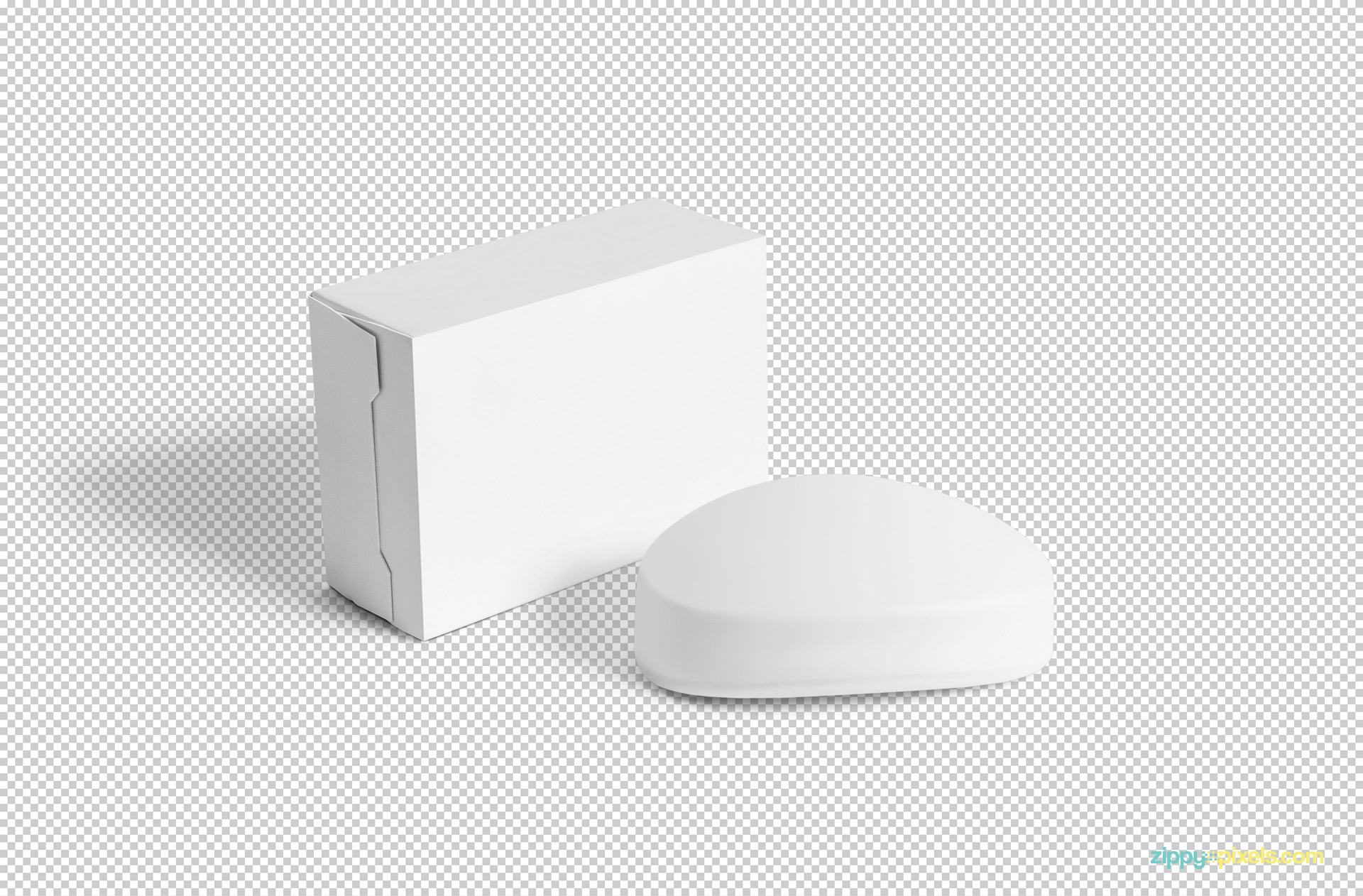 Use Adobe Photoshop for editing every single part of this free box and soap mockup.