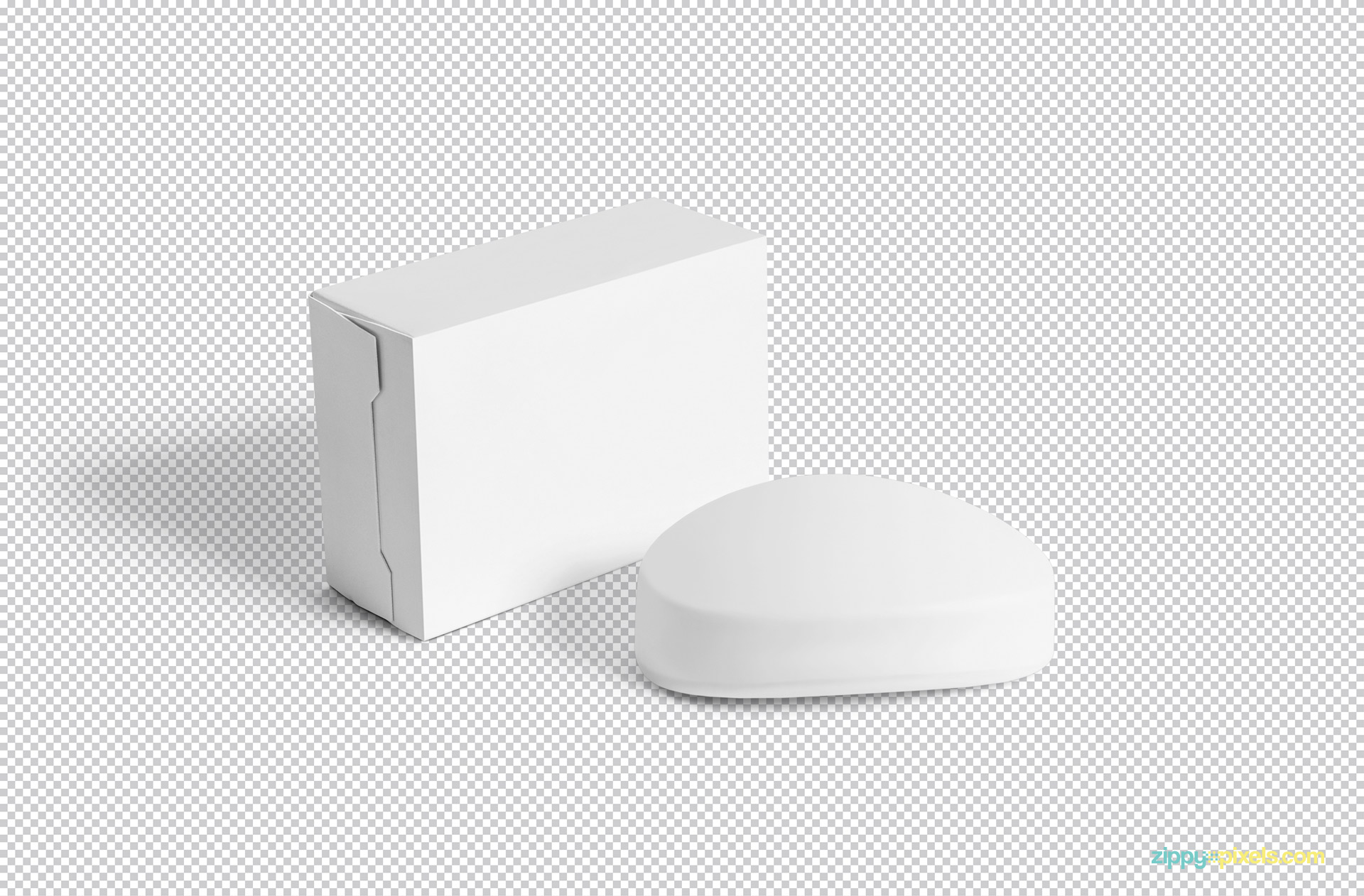 Download Free Packaging Box and Soap Mockup | ZippyPixels