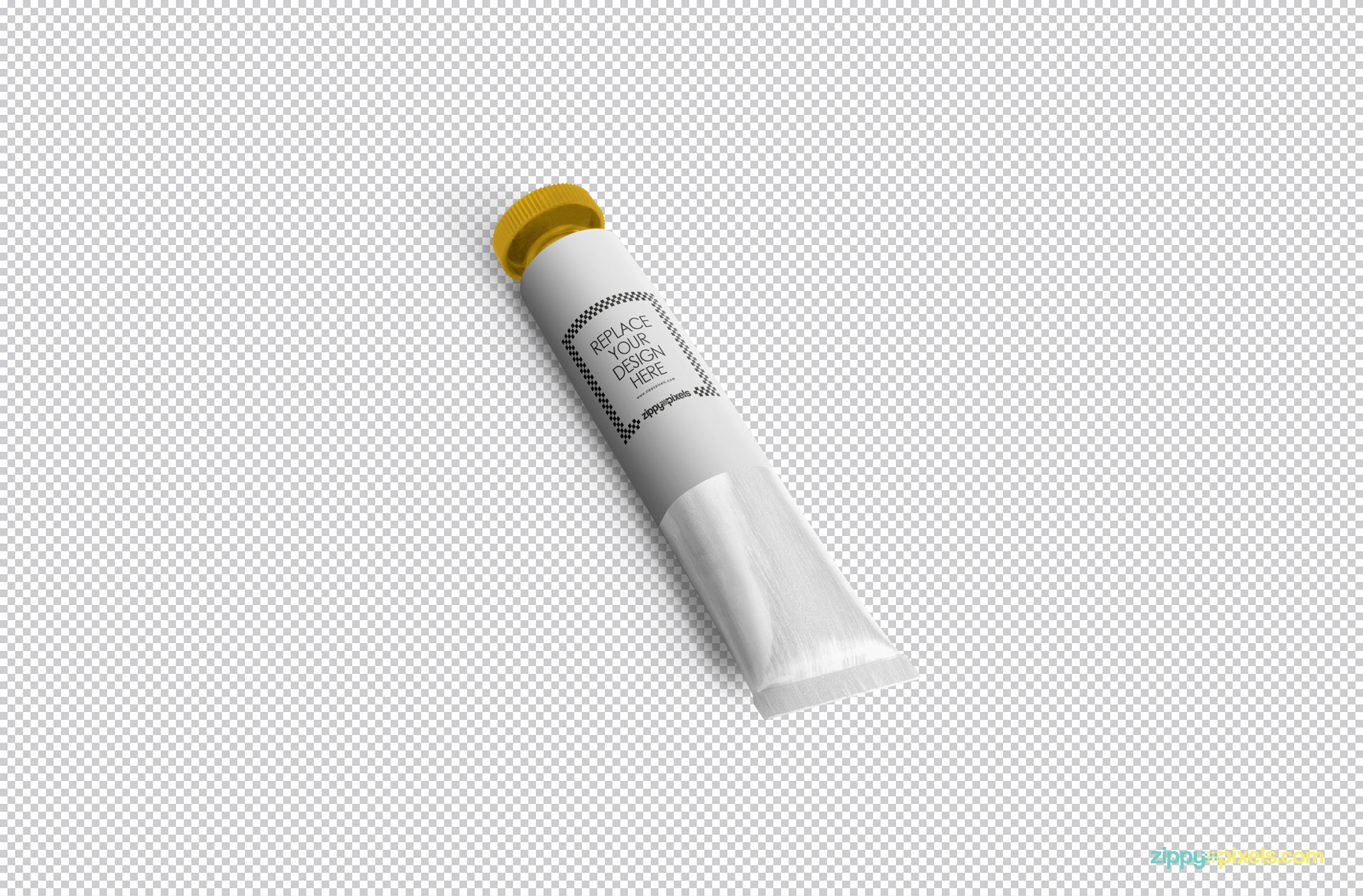 Cap color of this packaging tube mockup can be changed according to your requirements.