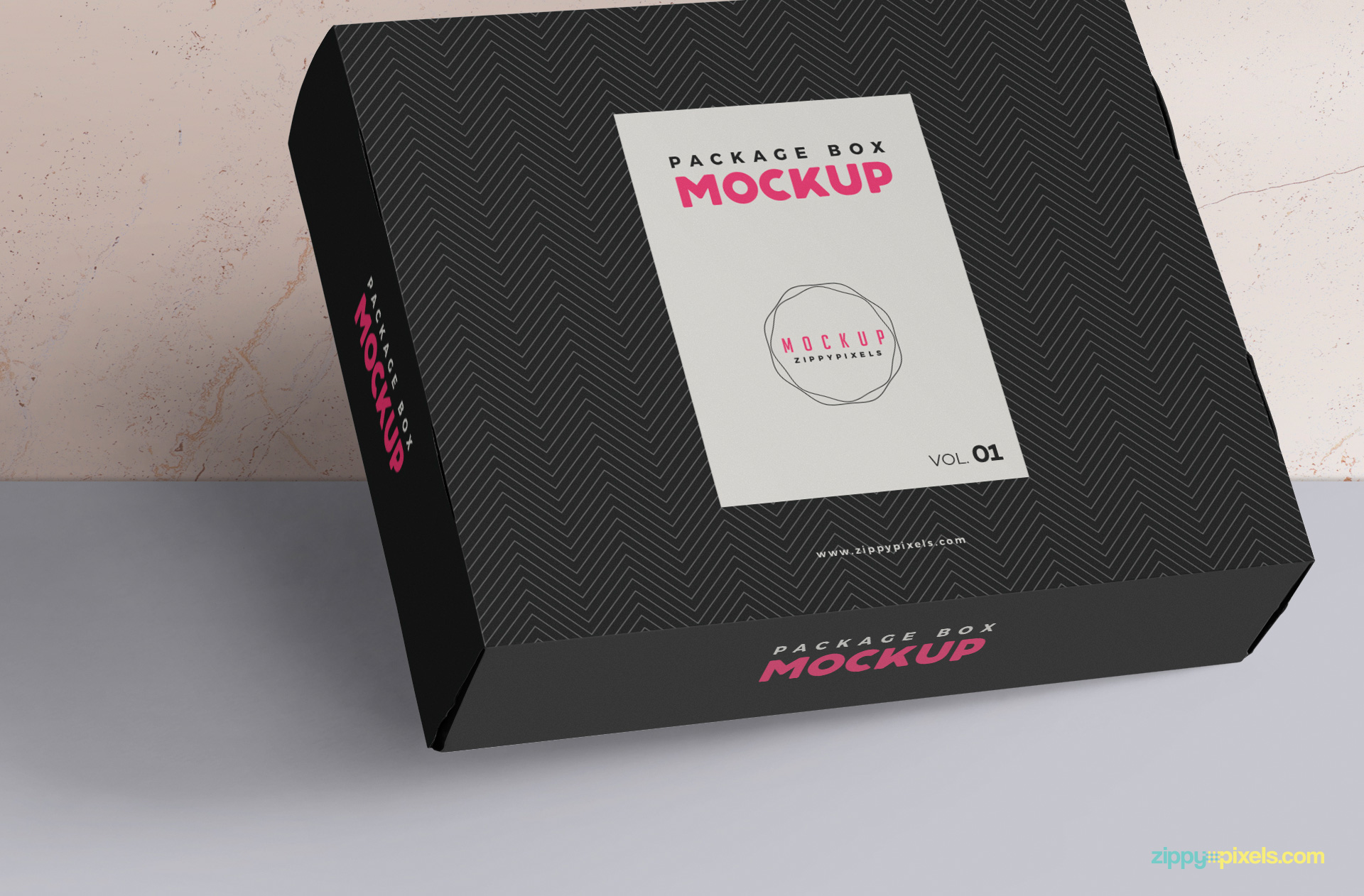 Free Box Packaging Mockup ZippyPixels