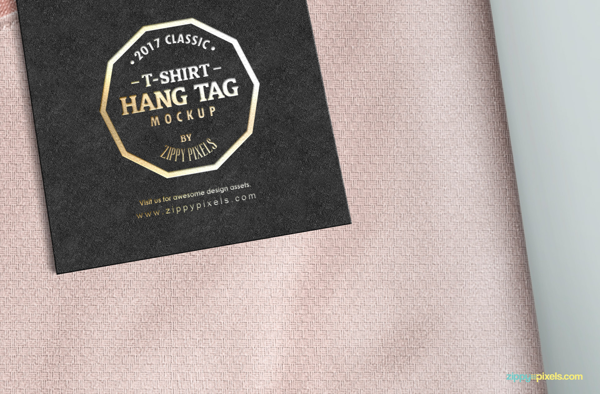Paper label tag mockup psd to present your own designs.