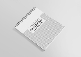 Free Ringed Notepad Mockup