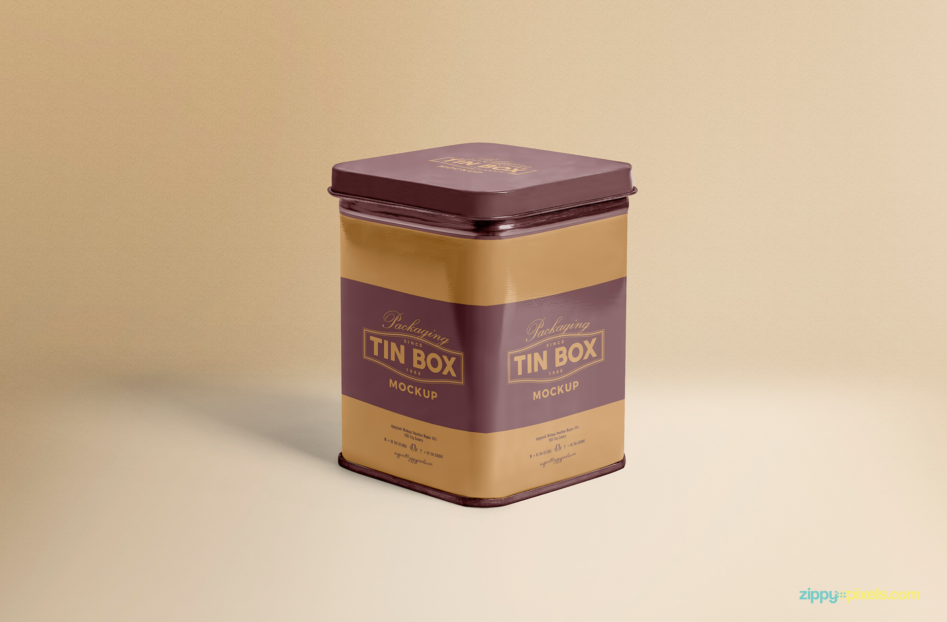 Excellent and full view of the Box Packaging Mockup PSD Free.