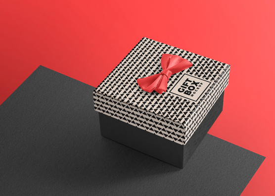 Download Beautiful Free Gift Box Mockup | ZippyPixels