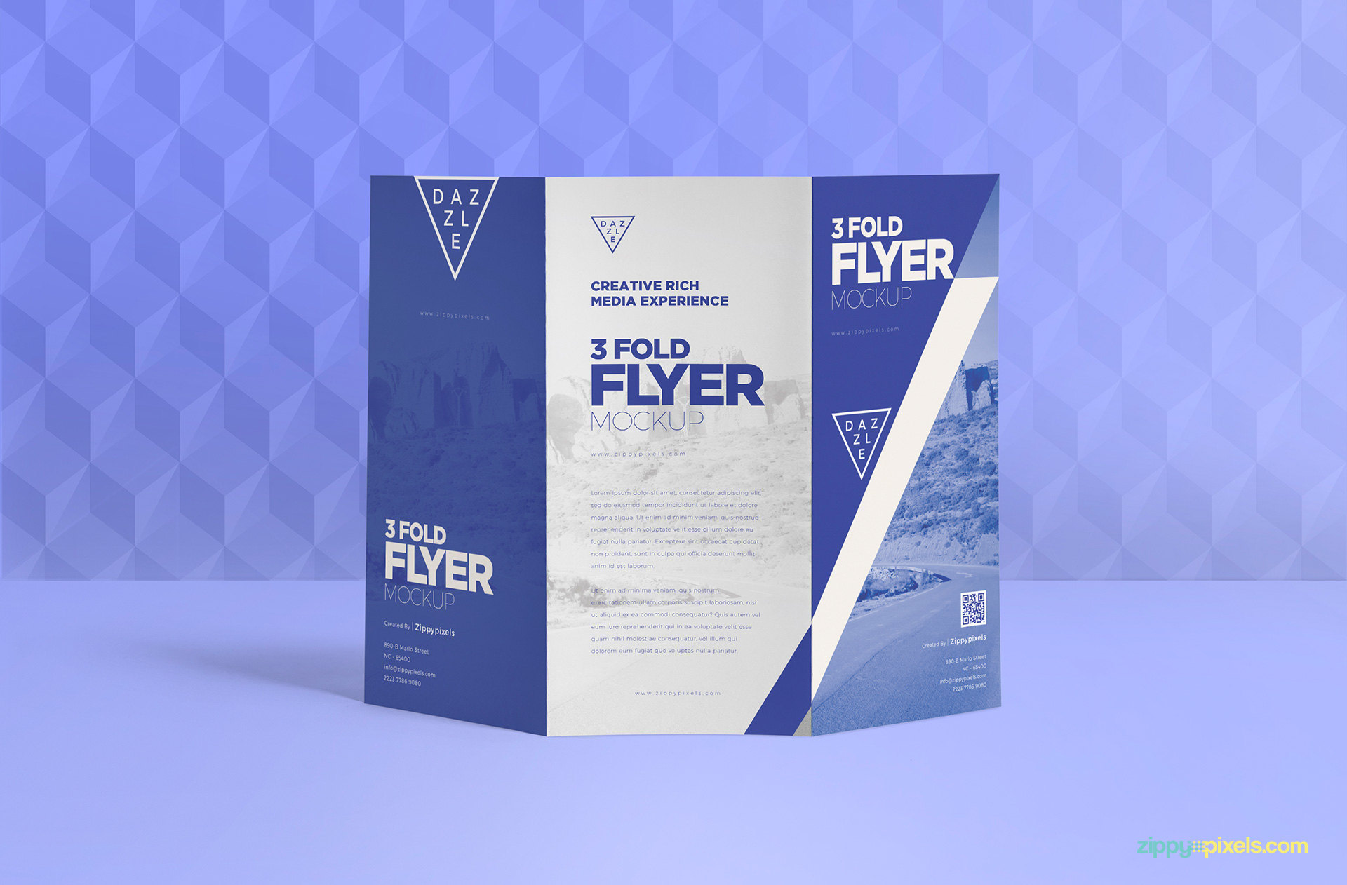 Simply use smart object option to change the outer surface of this free brochure mockup.