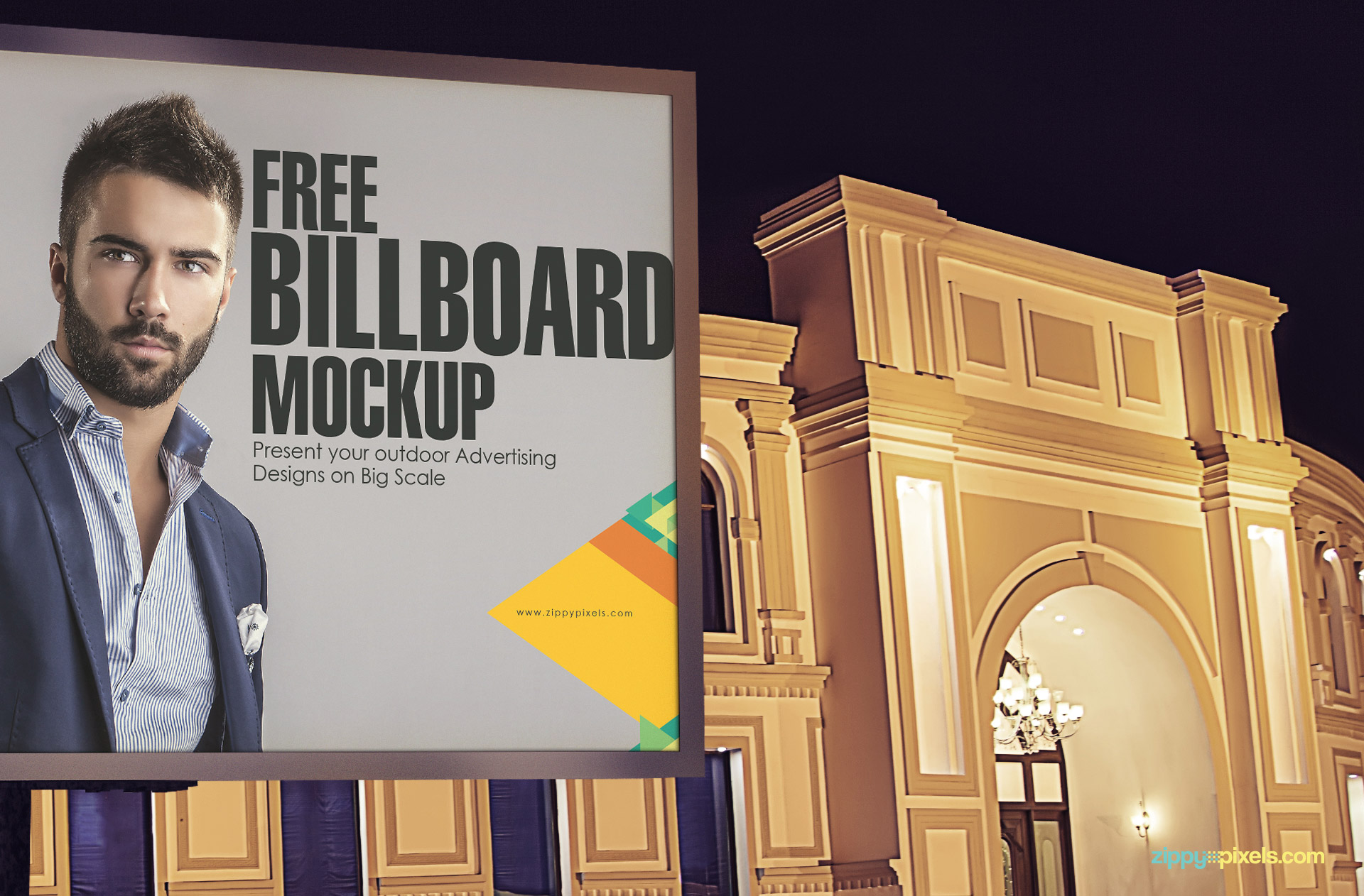 Free Billboard Mockup PSD | ZippyPixels