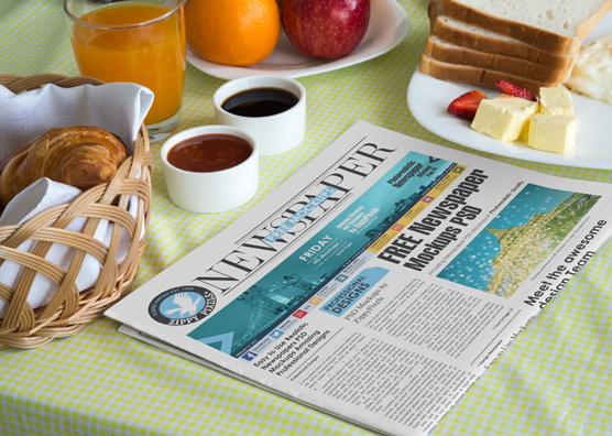 Free Newspaper Mockup PSD