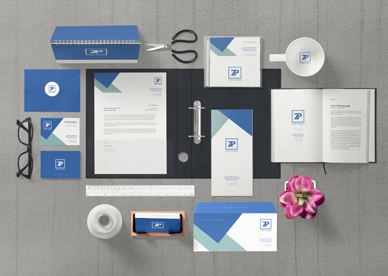 Free Impressive Corporate Identity Mockup scene