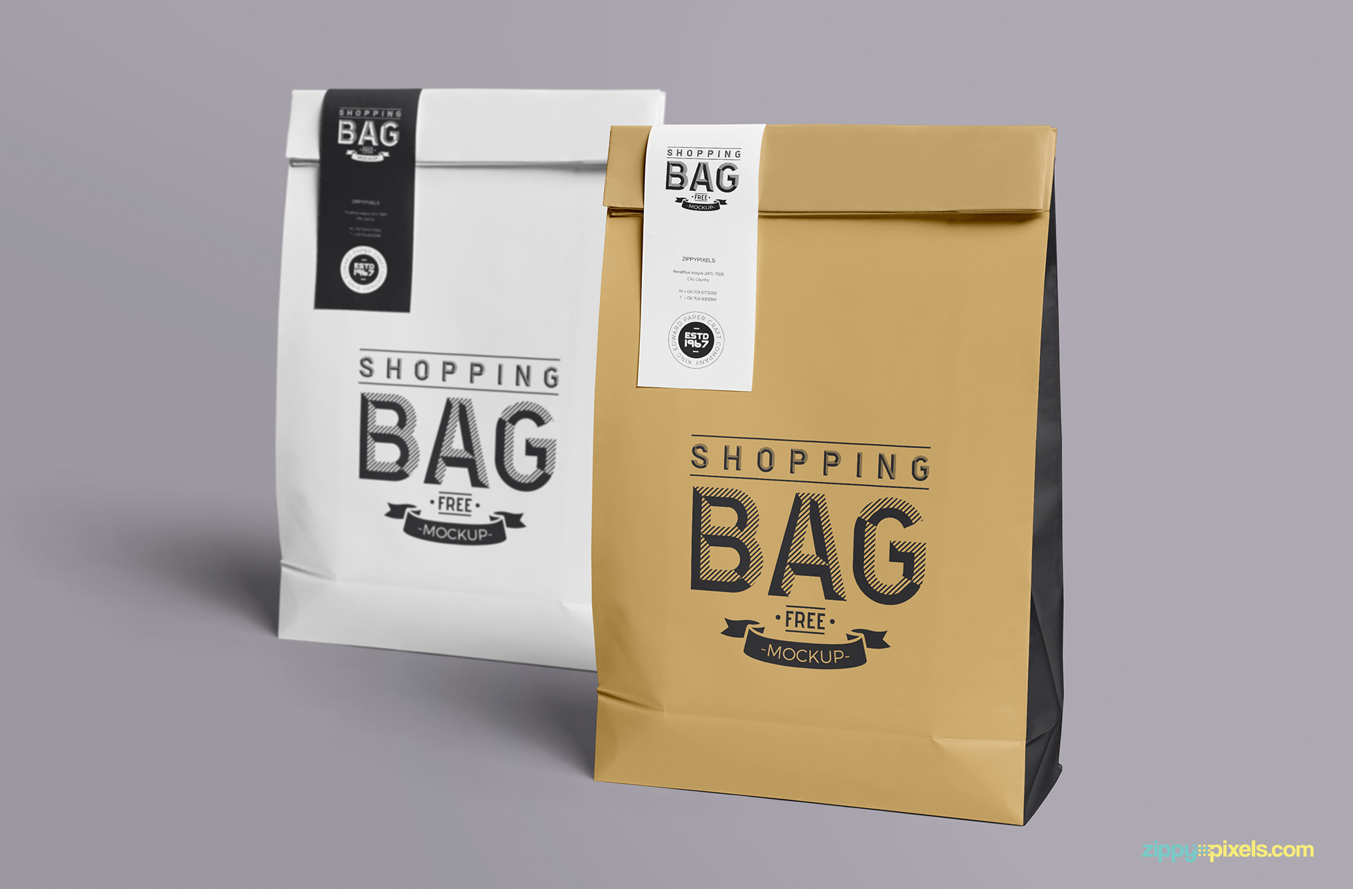 Download Free Awesome Paper Bag Mock Up | ZippyPixels