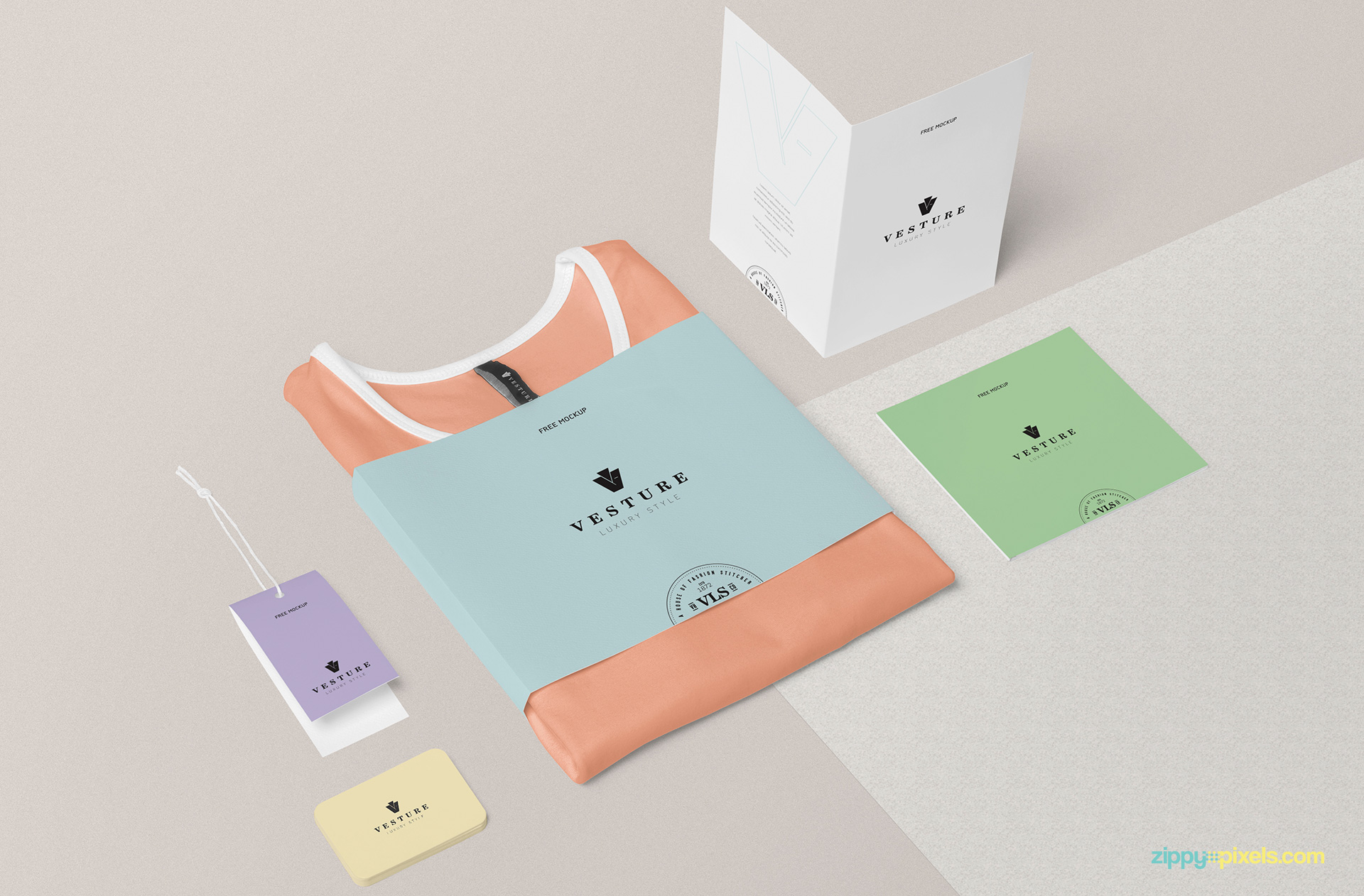 Download Free Fashion Branding Mockup Scene | ZippyPixels