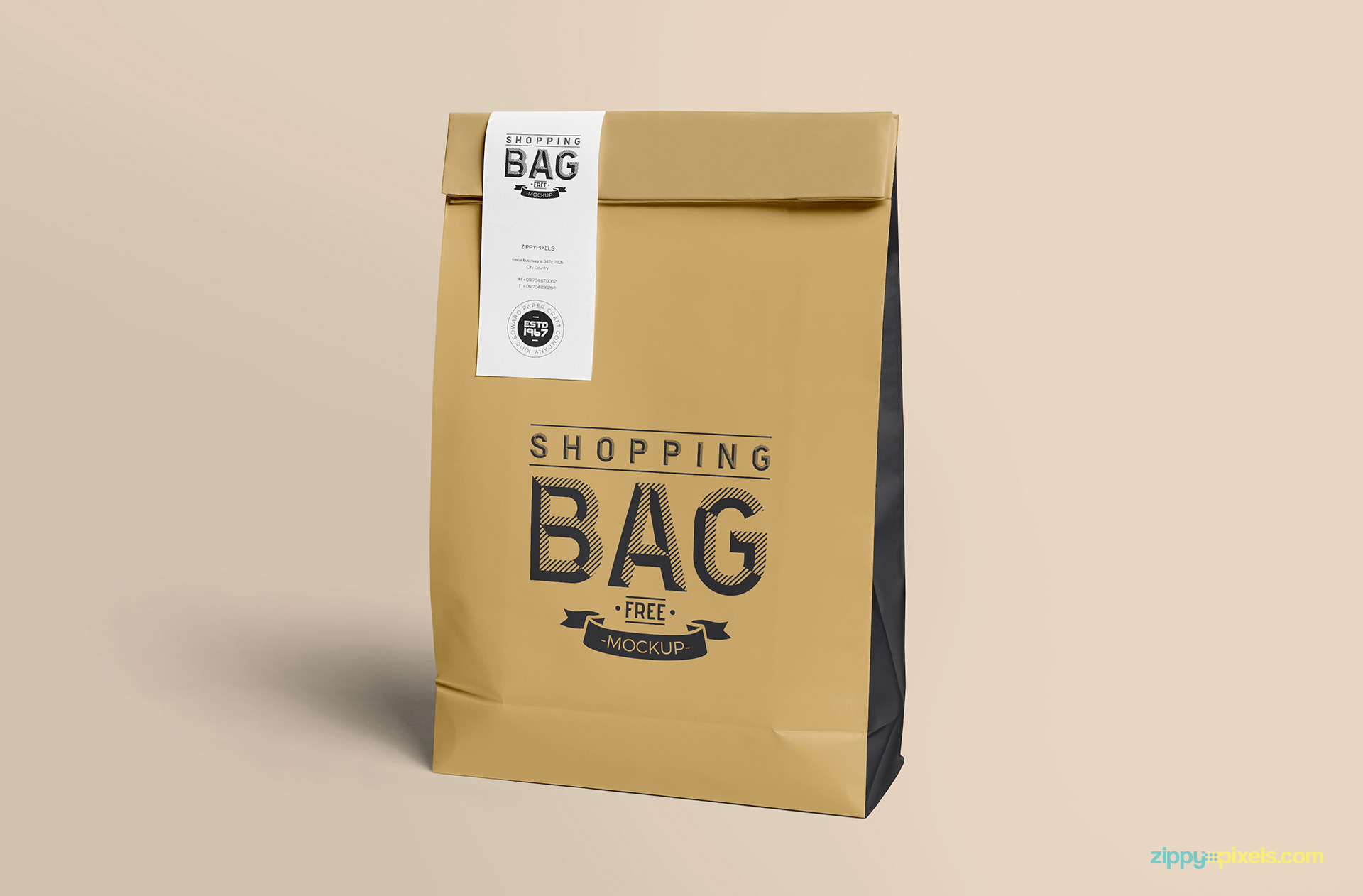 paper bag template psd