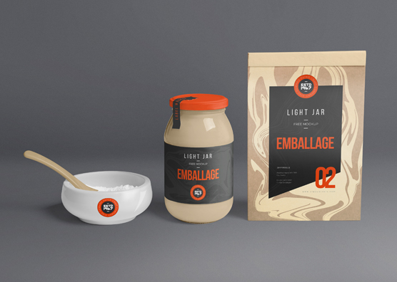 Free Packaging Jar Mockup