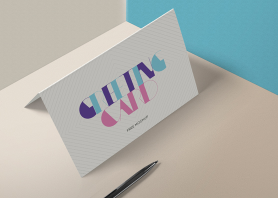 Free Stylish Invitation Card Mockup