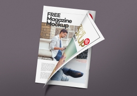 Free Magazine Mockup PSD