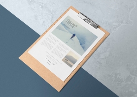 Free A4 Size Paper Mock Up