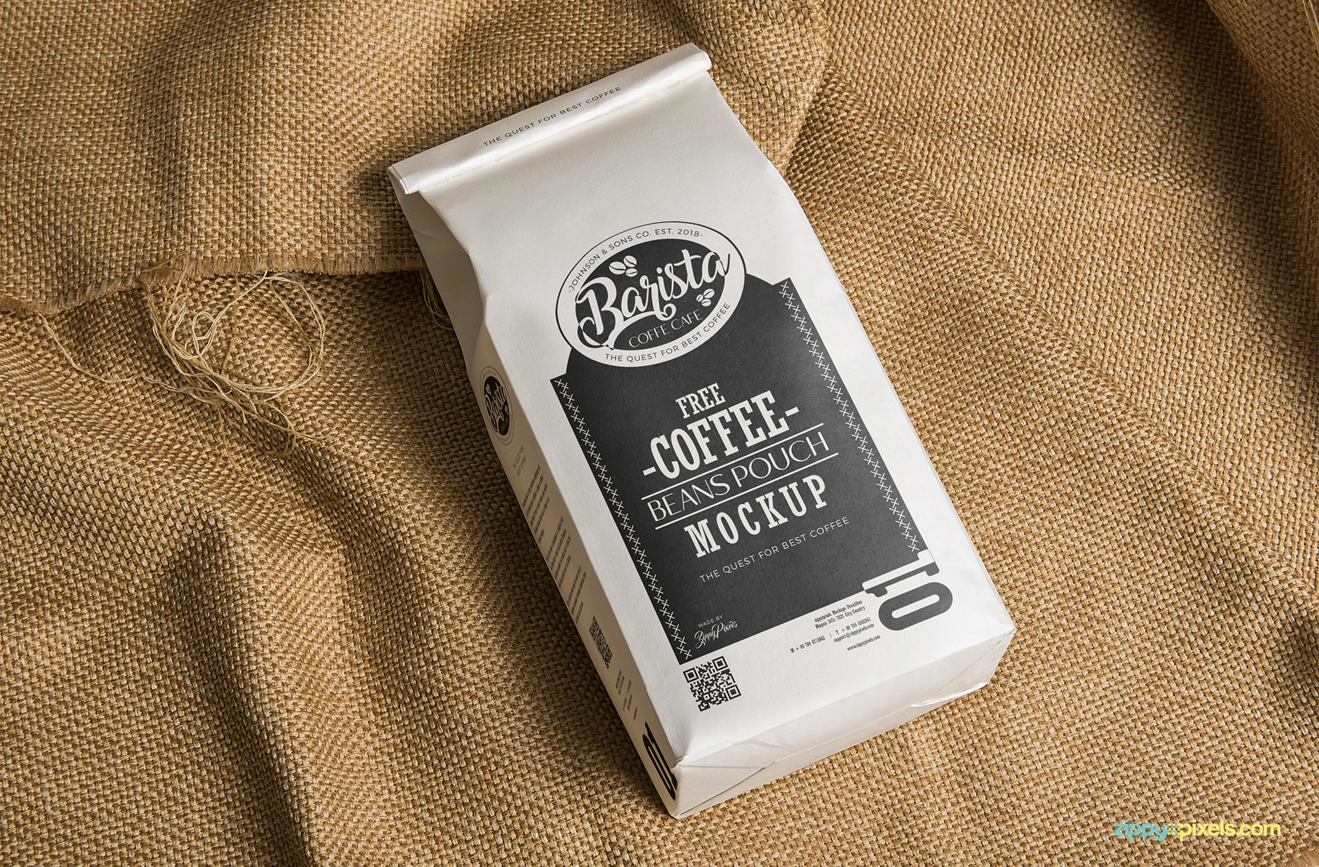 Download Free Classic Coffee Bag Mockup Zippypixels