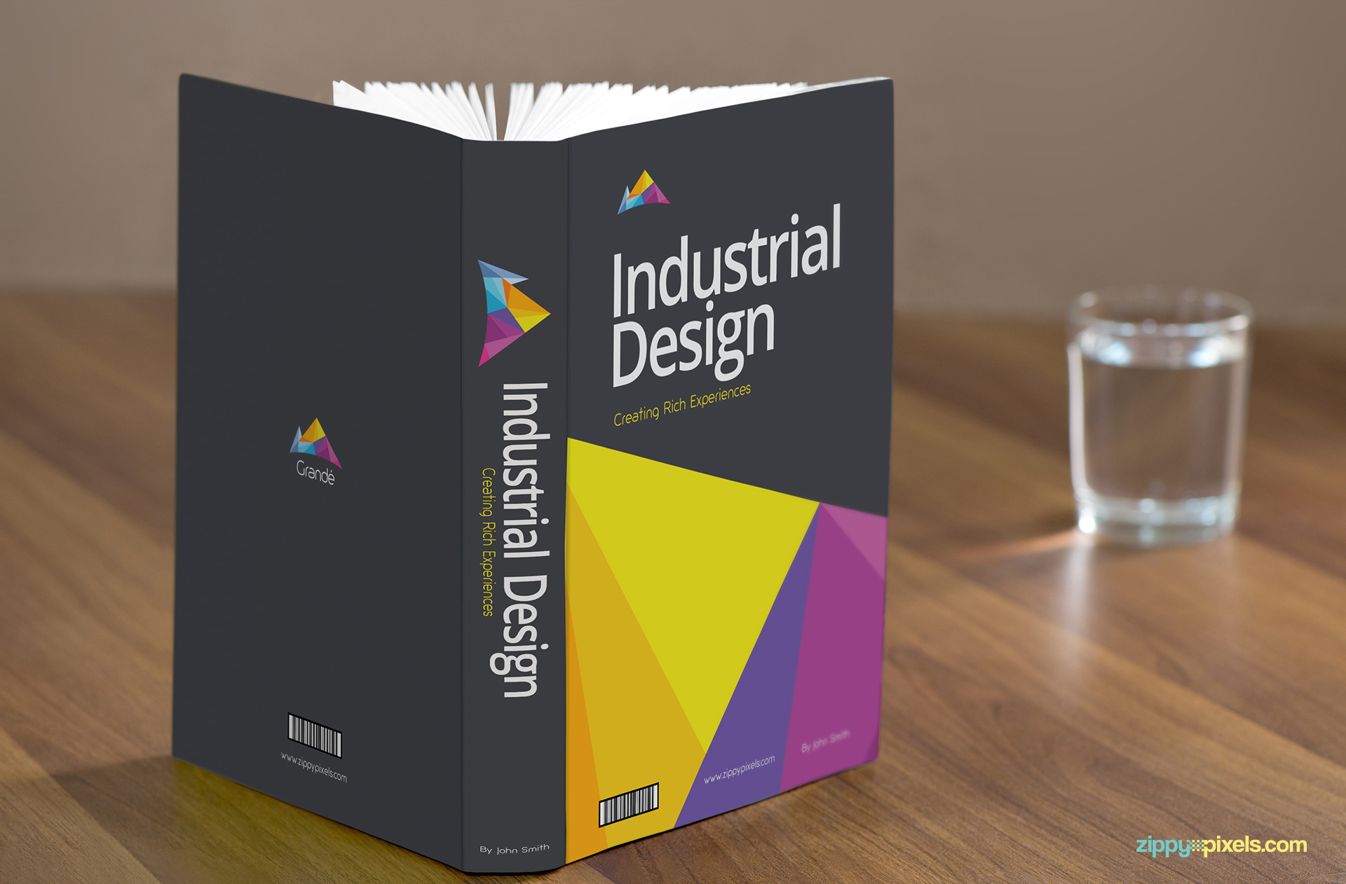 Free Open Hardcover Book Mockup (PSD)