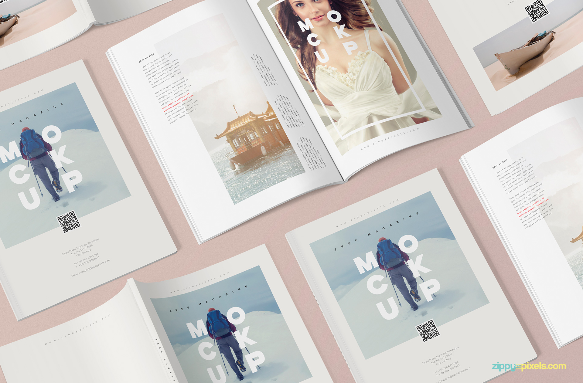 3 Free Magazine Mockup Templates | ZippyPixels